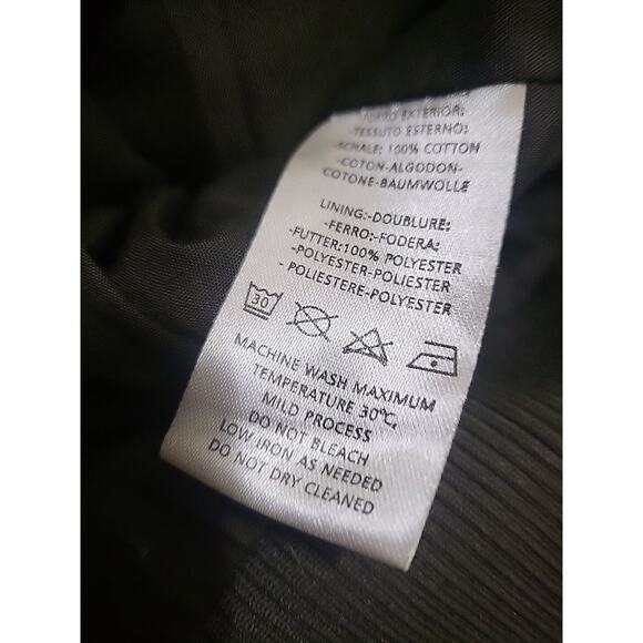 Wenven Jacket Men Sz (M) Green Full Zip Utility Military Lapel Cotton 100% - Picture 10 of 10